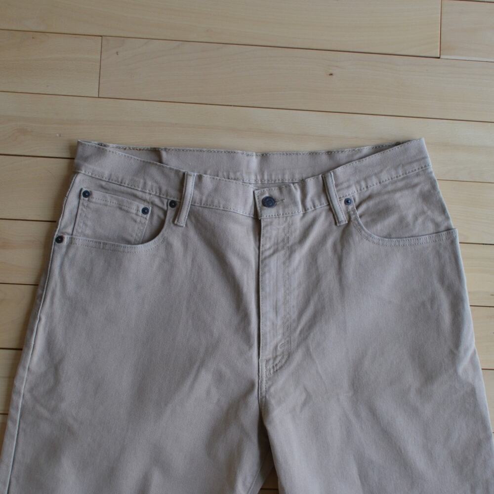 Levis 569 Denim Jean Shorts Tan Color Size 36 - Picture 2 of 4